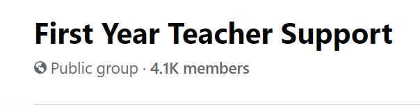 Link to Public Facebook First Year Teacher's Mentor Group